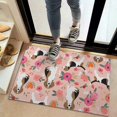 thumbnail image 2 of Pink Beagle and Flower Door Rugs,Washable Non Slip Door Mats Indoor,Decorative Door Mats,Entry Mat Indoor for Entrance,Bedroom,Kitchen,Bathroom,20"x32", 2 of 6