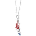thumbnail image 2 of Women's Crystaluxe Olympic Sneaker with Crystals in Sterling Silver, 18", 2 of 6