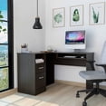 thumbnail image 4 of Thorpe Black L Shaped Computer Desk, 4 of 5