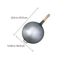 thumbnail image 2 of QUMIIRITY Hand Hammered Wok 32In Round Bottom for Household Cookware 1Pc, 2 of 5