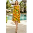 thumbnail image 4 of HAPPY BAY Women's Beachwear Summer Swim Beach Cover ups for Swimwear Women Swimsuit Coverups for Women Cover-up Spaghetti Strap Dress 1X Orange, Floral Hibiscus Palm Tree, 4 of 4