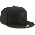 thumbnail image 3 of Men's New Era Black Florida Marlins Throwback Primary Logo Basic 59FIFTY Fitted Hat, 3 of 5