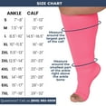 thumbnail image 5 of Open Toe Compression Stockings for Men and Women 20-30mmHg - Pink, X-Large, 5 of 8