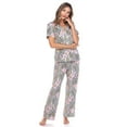 thumbnail image 2 of White Mark Women's Tropical Short Sleeve Button-Down Pajama Set, 2 of 6