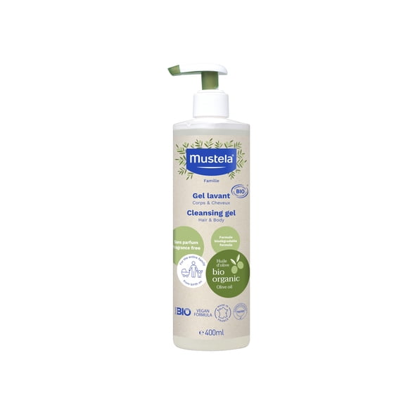 Mustela Bio Org&aacute;nico, Gel de Ba&ntilde;o Corporal y Capilar, 400ml