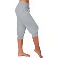 thumbnail image 5 of Tumotour Yoga Shorts For Women Workout Out Elastic High Waisted Drawstring Pocket Yoga Gym Cropped Trousers Athletic Leggings Shorts Sport Shorts Lightweight Biker Shorts, 5 of 9