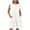 White, variant on Hinvhai Women's Summer Dresses Beach Casual Loose Short Sundress Ruffle Sleeve Mini Dress White XL(XL)
