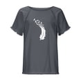thumbnail image 5 of Blusa de manga corta con estampado de cuello redondo de algodón y cáñamo para mujer OAVQHLG3B Store  lin121212, 5 of 5