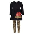thumbnail image 5 of Unique Baby Girls Leopard Print Santa 3 Piece Christmas Outfit (5/L, Black), 5 of 5