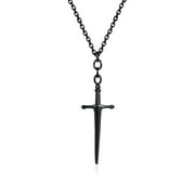 Faith Sword Cross Necklace for Men Women,Stainless Steel Cross Pendant Christian Jewelry
