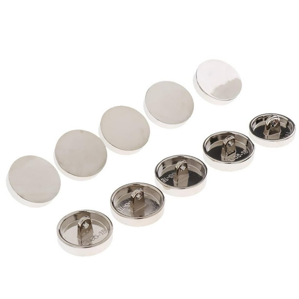 10 Pieces Metal Shank Buttons 1-hole Sewing Button DIY Garment