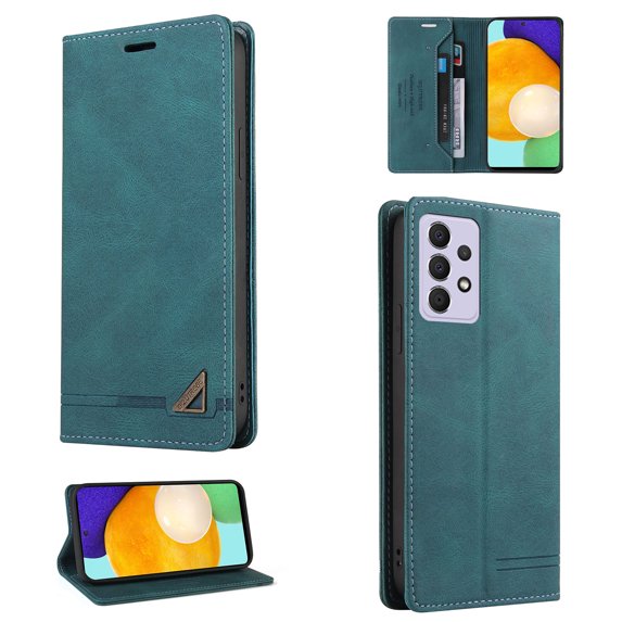 Allytech Wallet Cover for Samsung A52 Case, Shockproof PU Leather Kickstand Wallet Card RFID Blocking Magnetic Folio Holder, Book Style Anti-Scratch Phone Case For Samsung Galaxy A52 5G/4G,Blue