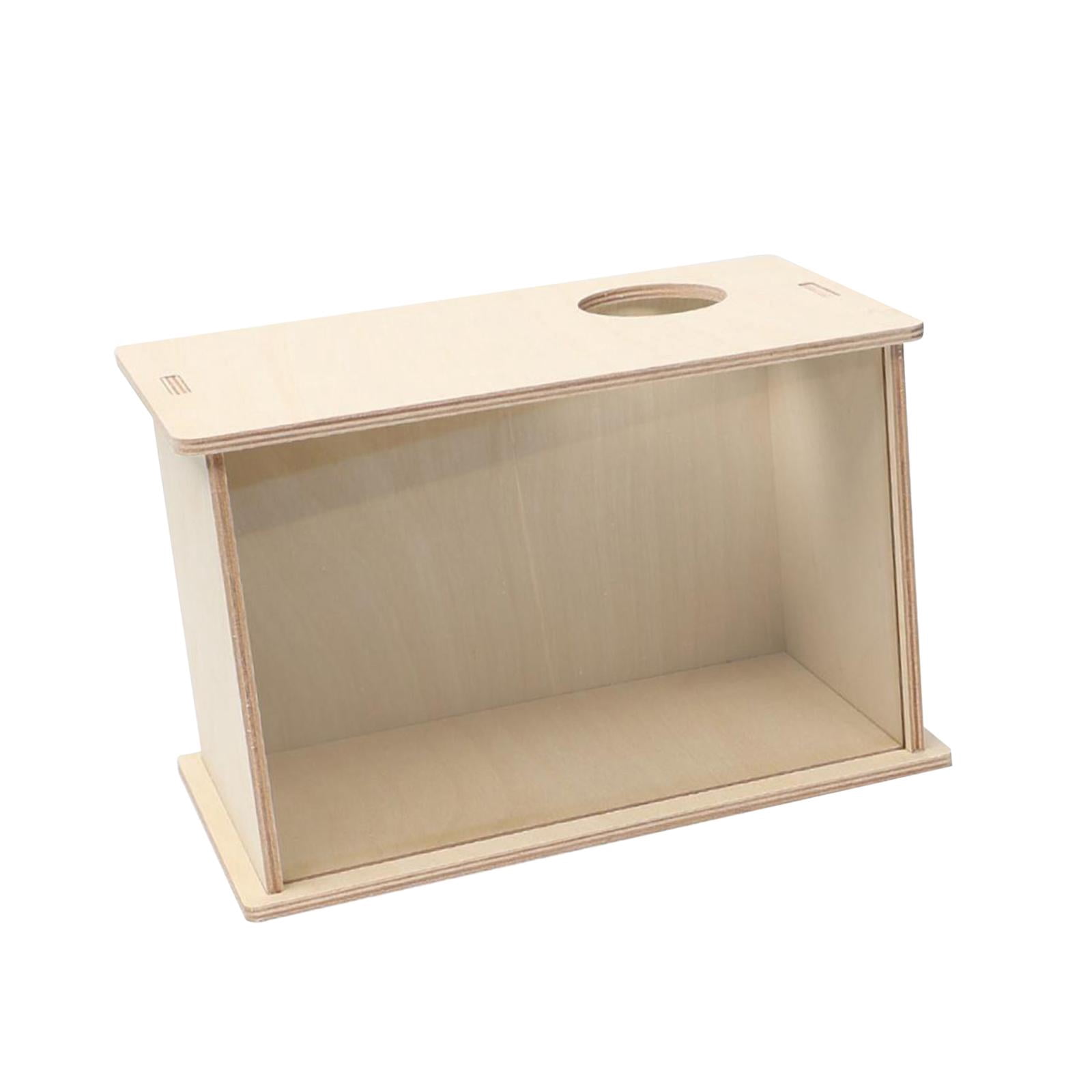 Hamster Digging Box Hamster Sand Bath Box Bed Visible Playing Hideout Rest Hutch Bathroom Sand Bath Container for Gerbils Chinchillas Mice , 25cmx15cmx15cm