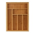 thumbnail image 4 of Cortesi Home Michelle Natural Bamboo Expandable Flatware Organizer for Kitchen Utensils and Cutlery, 4 of 5