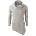 thumbnail image 2 of H2H Mens Casual Cowl Neck Regular Fit Pullover Sweater LIGHTGRAY US XL/Asia XXL (KMTTL046), 2 of 5