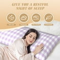 thumbnail image 4 of KLL Ultra Soft Microfiber Body Pillow Cover/Pillowcases 20"x54" with Hidden Zipper Closure-Purple Checkboard, 4 of 8