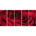 thumbnail image 2 of Design Art Red Rose Petals with Rain Droplets Floral Canvas Art Print, 2 of 3