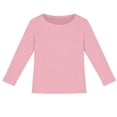 thumbnail image 2 of EliteGoogv Girls T Shirts Crew Neck Long Sleeve Graphic Tees For Girls Breathable Holiday T Shirts Vacation Fall Summer Tee Tops Pink 7-8 Years, 2 of 4