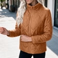 thumbnail image 6 of Ghalytn Women's Quilted Jacket Stand Collar Full Zip Lightweight Puffer Coat Long Sleeve Outerwear, 6 of 8