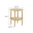thumbnail image 6 of Coffee Sofa Side Table, Brown Oak, Wood, Round, Living Kitchen Cafe Bistro Hospitality Restaurant, Modern Contemporary HB34894, 6 of 7