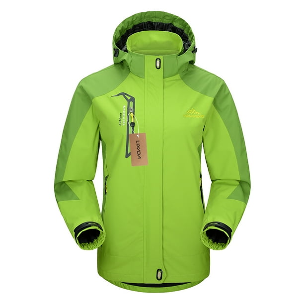 Lixada Waterproof Jacket Windproof Raincoat Sportswear Outdoor Hiking Traveling Cycling Sports Detachable Hooded Coat for Women Walmart