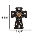 thumbnail image 6 of Rustic Sacred Heart Crown of Thorns And Spike Nails Faux Wooden Wall Cross Decor, 6 of 9