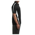 thumbnail image 3 of Mens PosiCharge Micro-Mesh Colorblock Polyester Polo Black/ White Medium, 3 of 8