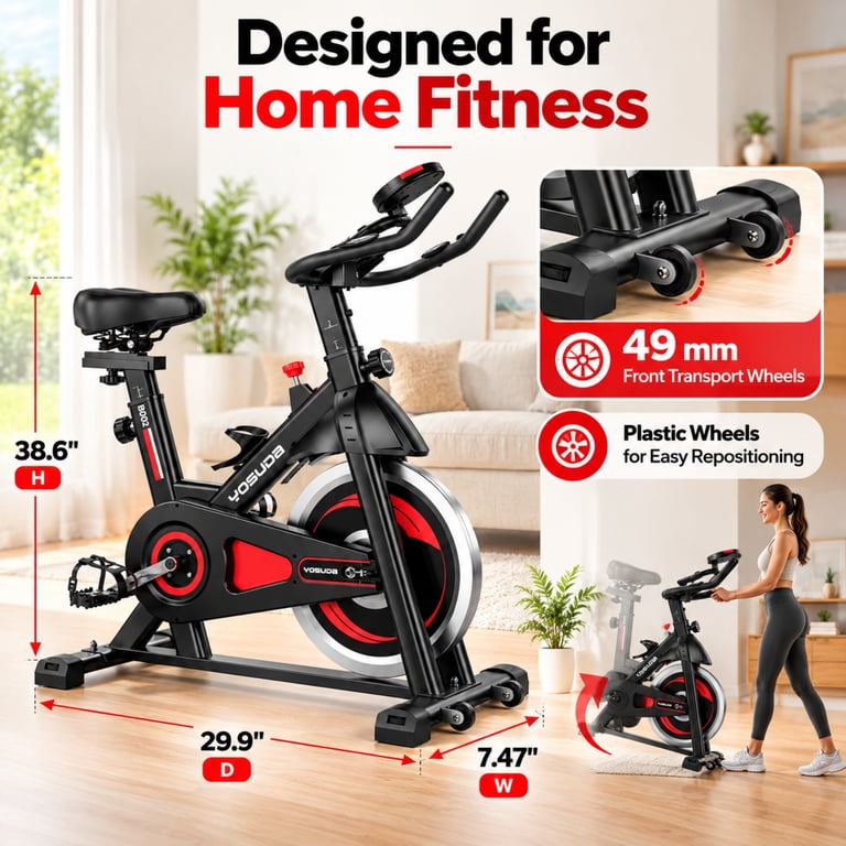Yosuda Indoor Cycling Bike, 300 Lb Capacity photo 7