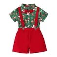 thumbnail image 1 of Conjunto de traje para niño, conjunto navideño, camisa, juego de rol con pajarita, disfraz navideño Clip de manga corta, 1 of 9