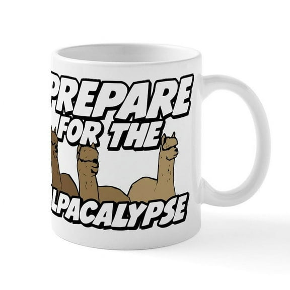 CafePress - Prepare For The Alpacalypse - 11 oz Ceramic Mug - Novelty Coffee Tea Cup