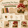 thumbnail image 4 of Whimsical Village 3D Fabric Poke Art Kit, 3D Fabric Embroidery Art Kit for Adults, Cottage Village DIY Poke Craft with No Sew Technique, Handmade Wall Decor Hobby Gift, 4 of 6