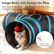 Kaleduo Pet Cat Tunnel Tube Cat Toys 3 Way Collapsible, Tunnels for Indoor Cats,Kitty Bored Peek Hole Toy Ball Cat, Puppy, Kitty, Kitten, Rabbit
