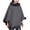 Dark Gray, variant on Women's Check-Printed Overcoat with Integrated Hood and Shawl Influence for Comfortable Winter Season Attire