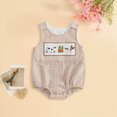 thumbnail image 2 of Baby Onesies Girl Golf Theme Print Plaid Sleeveless Romper Bodysuit Summer Toddler Outfit, 2 of 6