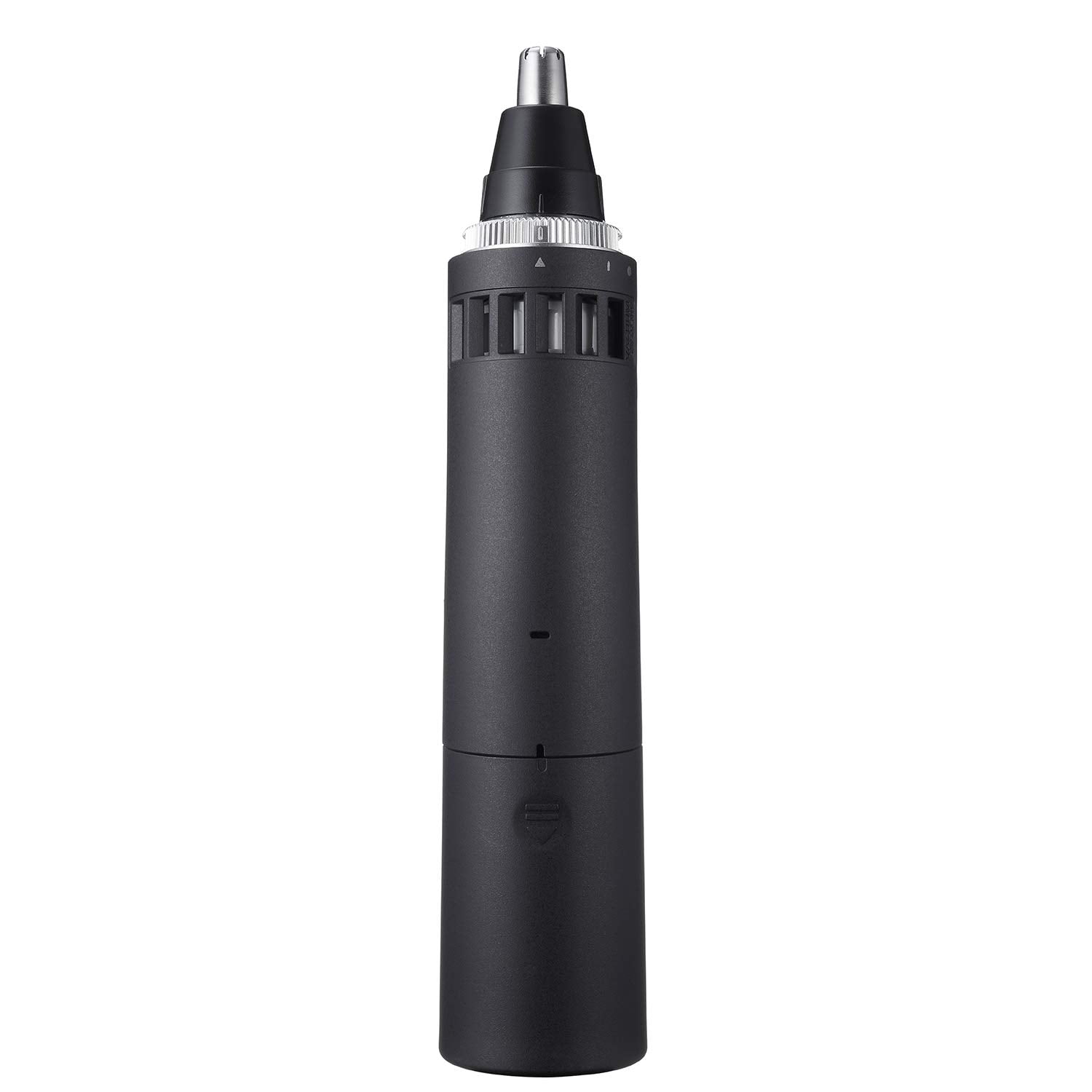 Panasonic ER-GN70-K Men's Ear and Nose Hair Trimmer with Vacuum Cleaning System - Wet/Dry - Black/Silver