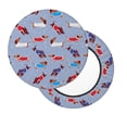 thumbnail image 2 of Lsque winter Dachshund Pattern Round Bar chair cushion covers Velvet Fabric Premium Comfort Protects from Scratches and Stains for 14-17 Inch Chair-12 inch, 2 of 7