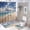 Beach Sky, variant on Beach Sunset Shower Curtain Set with Rugs Toilet Lid Cover Bath Mat Ocean Waves Boat Scenery 3D Print Waterproof Bathroom Decor 4 Piece Set