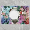 thumbnail image 2 of Sugar Skull Placemats Set of 4, Galaxy Boho Exotic Skeleton Table Place Mats, Floral Roses Skull Placemat for Kitchen Dining Table Decoration Indoor Outdoor 18"x12", 2 of 4