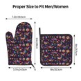thumbnail image 3 of KLL Mexican Flowers Birds Pattern Oven Mitts and Pot Holders 2pcs Sets for Kitchen, Oven Mitt Heat Resistant 536°F, Oven Gloves for Kitchen,Cooking and Baking, 3 of 7