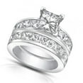 thumbnail image 3 of 4.50 Ct Princess Cut Diamond Engagement Ring Set In Channel Setting, 3 of 7