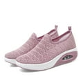 thumbnail image 4 of Mepaouo Walking Shoes for Women Air Cushion Slip on Sneakers Breathable Mesh Platform Sock Shoes, 4 of 6