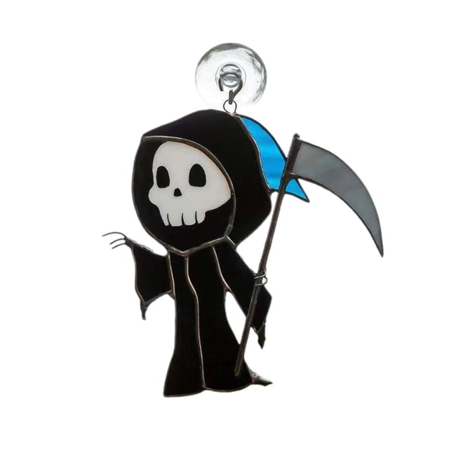 Wosthever Acrílico Fantasma Teñido Colgante Ventana Tapices Colgante Colorido Decoración de Halloween Creativo Fantasma Botella Colgante Divertido Jardín y Patio No.2 Wosthever HA027095-02