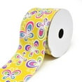 thumbnail image 1 of Butterflies Satin Wired Printed Ribbon, 2-1/2-Inch, 10-Yard, 1 of 1