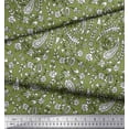 thumbnail image 2 of Soimoi Polyester Crepe Fabric Leaves,Floral & Paisley Block Print Fabric by Yard 42 Inch Wide, 2 of 3