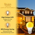thumbnail image 3 of Simba Lighting LED Bug Non-Attracting A15 5W 40W Equivalent ETL Listed Bulbs 120V E26 Base Amber Warm Light 4-Pack, 3 of 10