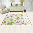 thumbnail image 3 of Coolnut Lightweight Soft Area Rugs 60 x 39 inch (5'x 3'3"), Colorful Easter Elements On White Floor Mat for Kids Playing Room Hardwood Floor Living Room Nursery Rugs, 3 of 6