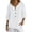 White, variant on Tsesme Button V-Neck Tops for Women Linen Capris Sleeve T-Shirt Summer Lightweight Loose Shirt