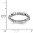thumbnail image 2 of Stackable Expressions Sterling Silver Rhodium-plated Floral Ring, 2 of 7