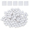 thumbnail image 1 of Azulejos de mosaico cuadrados de 100g, azulejos de cerámica de mosaico, 0.4 x 0.4 pulgadas, blanco, 1 of 7