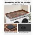 thumbnail image 5 of VEVOR Washer Dryer Countertop, 54 x 27.5 in Wooden Washer and Dryer Topper with Edge & 2 Hooks, Water-Resistant Laundry Machine Topper for Laundry Closet Pantry Counter Organization and Storage,Brown, 5 of 9